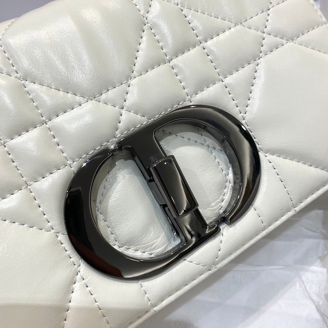 Dior-Caro 菱格紋 胖胖包 小號 黑色