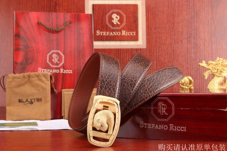 STEFANO RICCI-皮帶-3.4cm-男款
