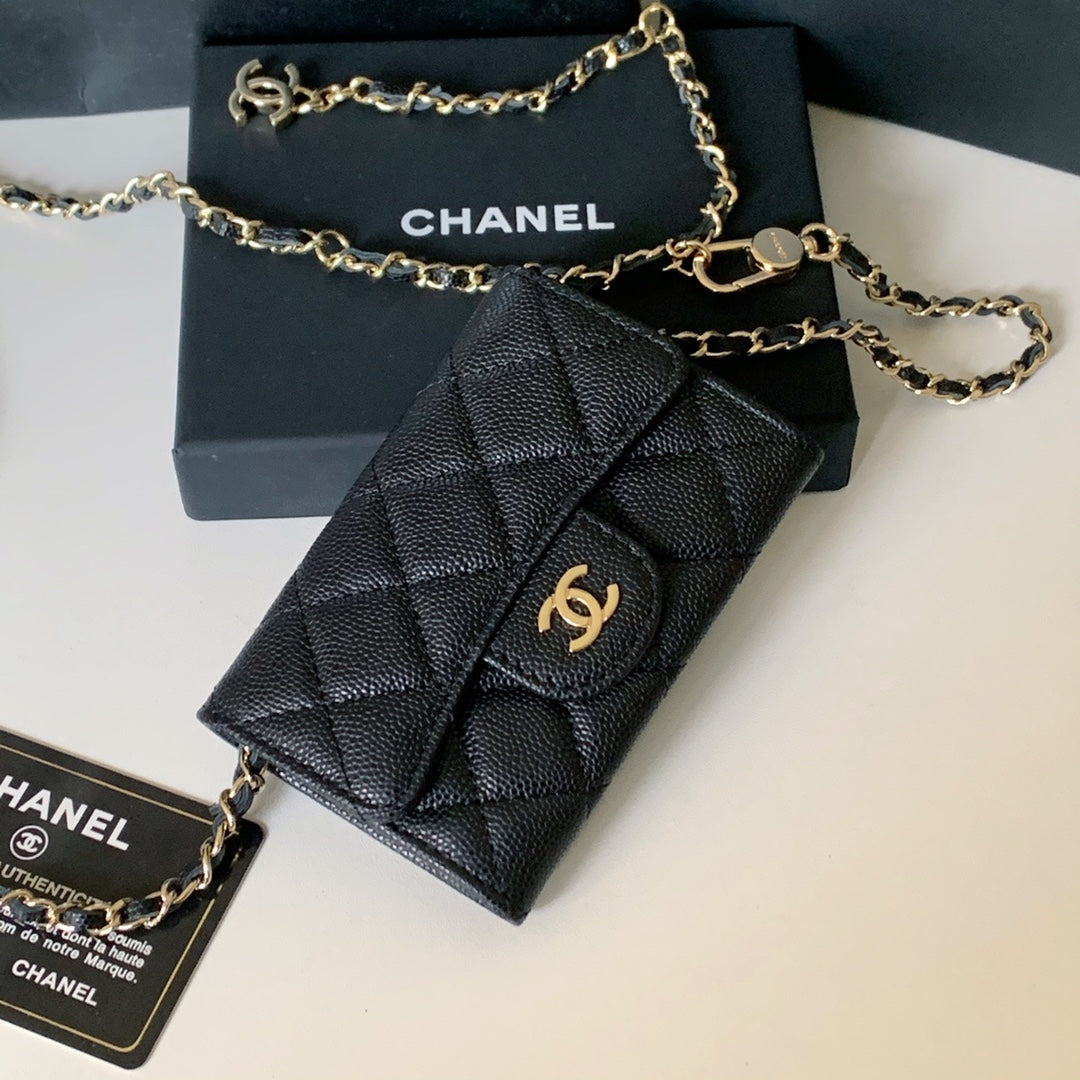 Chanel CF鏈條零錢卡包
