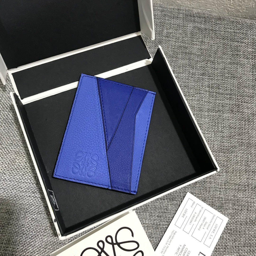 Loewe Plain Card Holder 多色拼接皮革卡包
