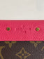 LV M58417 粉紅老花 信封式Pallas錢夾