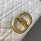 Dior Caro 大號28cm-白色小牛皮