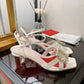 R方扣鞋家-米色短跟鞋