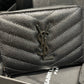 YSL 拉鍊短夾 黑色黑扣