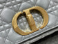 Dior Caro 大號28cm-灰色小牛皮