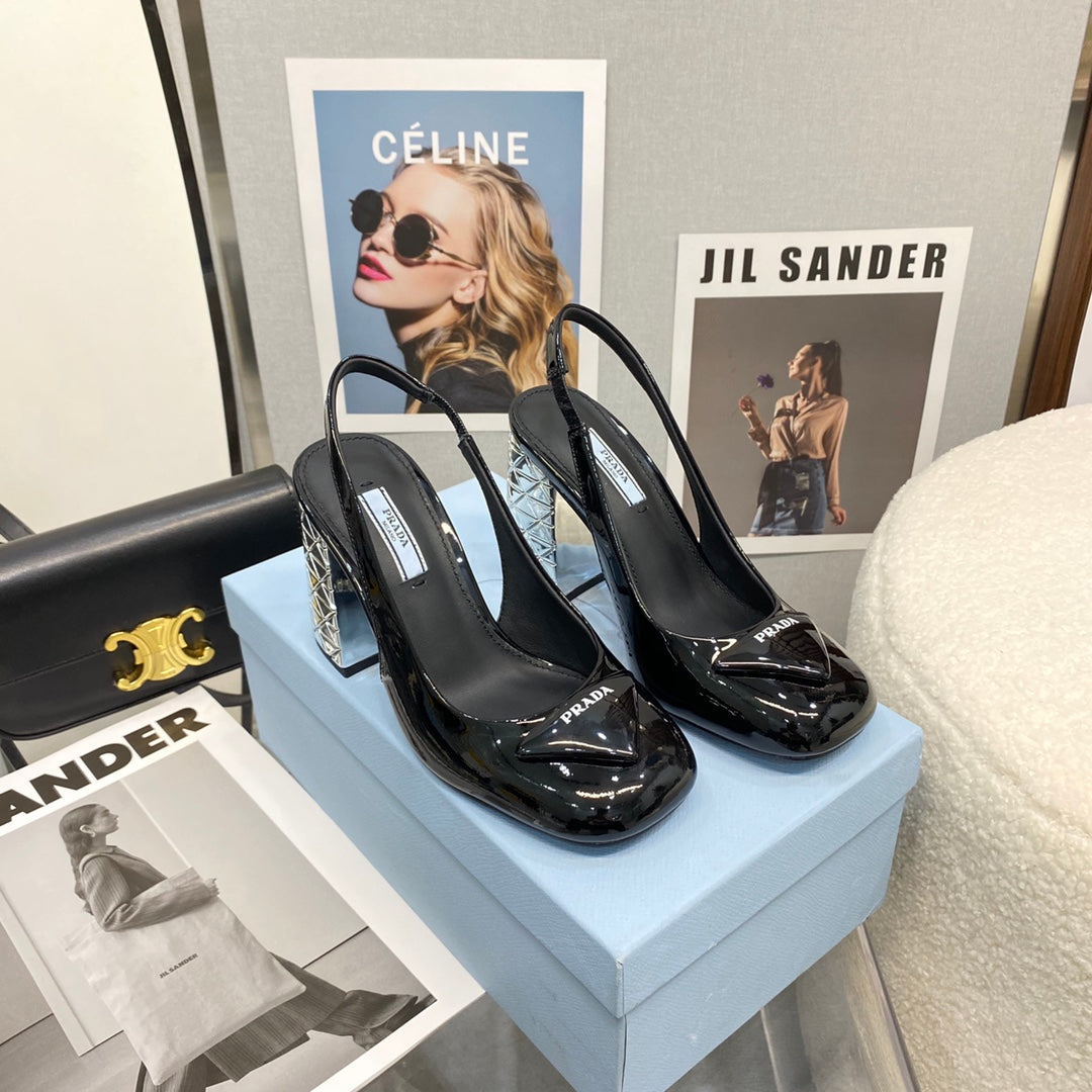 Prada 鞋-Prada 超美粗高跟 瑪莉珍鞋