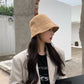 賽C家-鹿皮絨漁夫帽 杏色