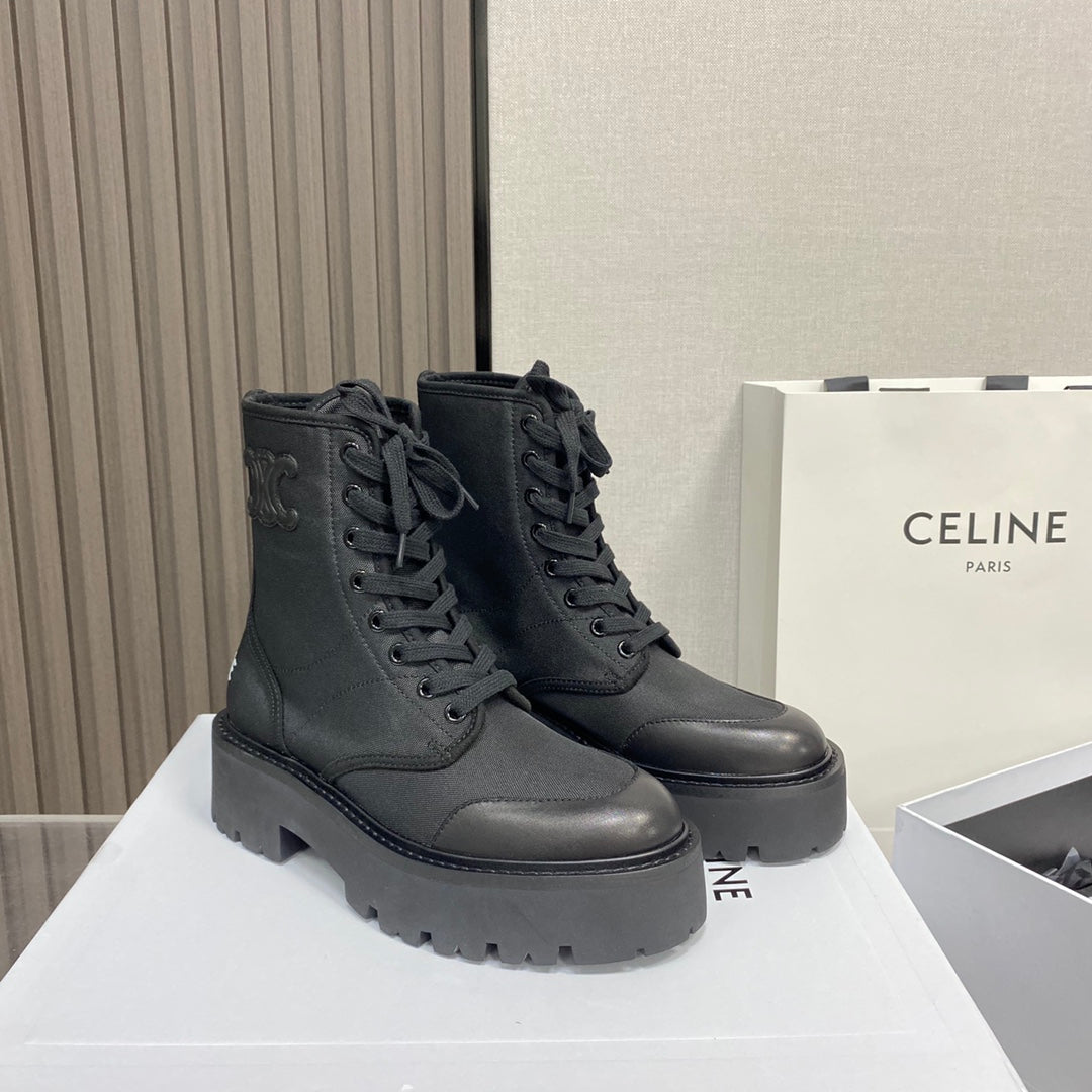 賽C家-布面厚底馬丁靴 跟高5cm（尺碼35-39，40訂製）