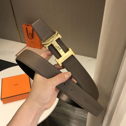 小愛款-灰色皮帶-3.8cm-男款