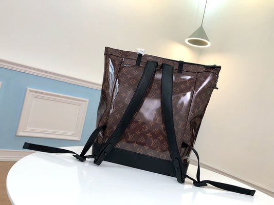 Lou-Tote Monogram Glaze 後背包 袋包 老花咖色