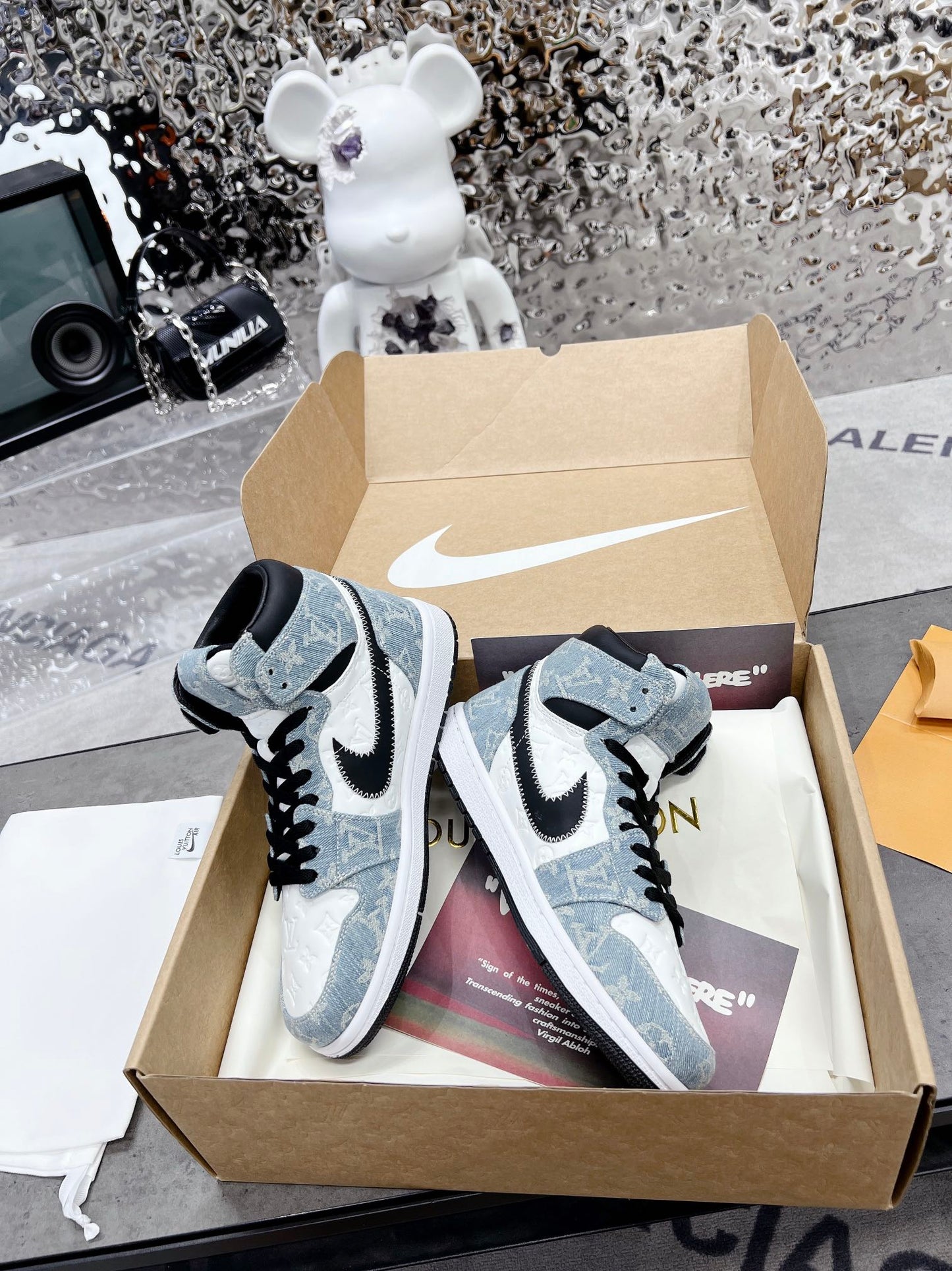 路L家-Nike  Air Jordan 1 Low AJ1 運動籃球鞋 男女同款 牛仔藍