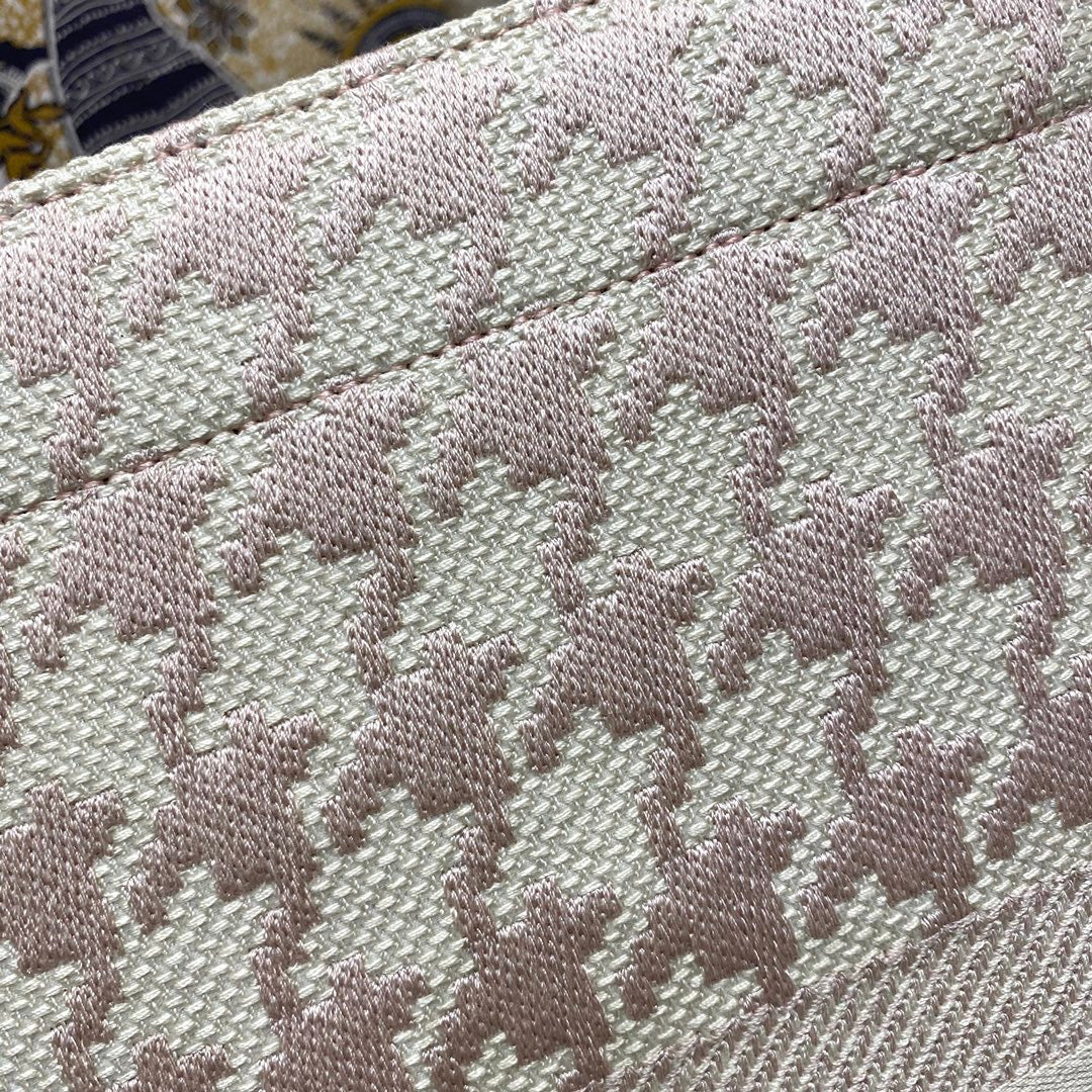 Dior Book Tote-大號41.5cm-粉色千鳥格