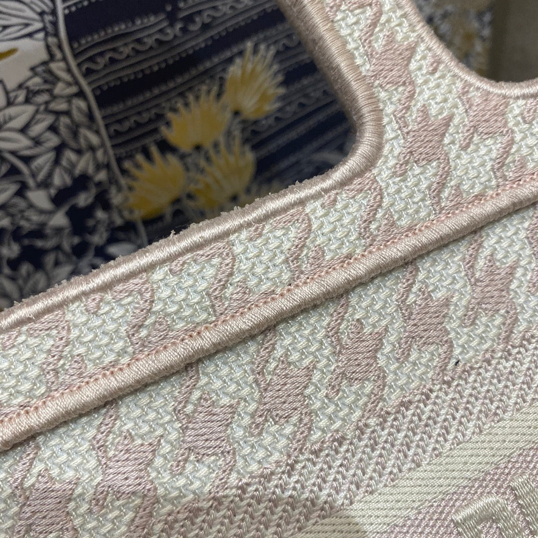 Dior Book Tote-Mini 23cm-粉色千鳥格