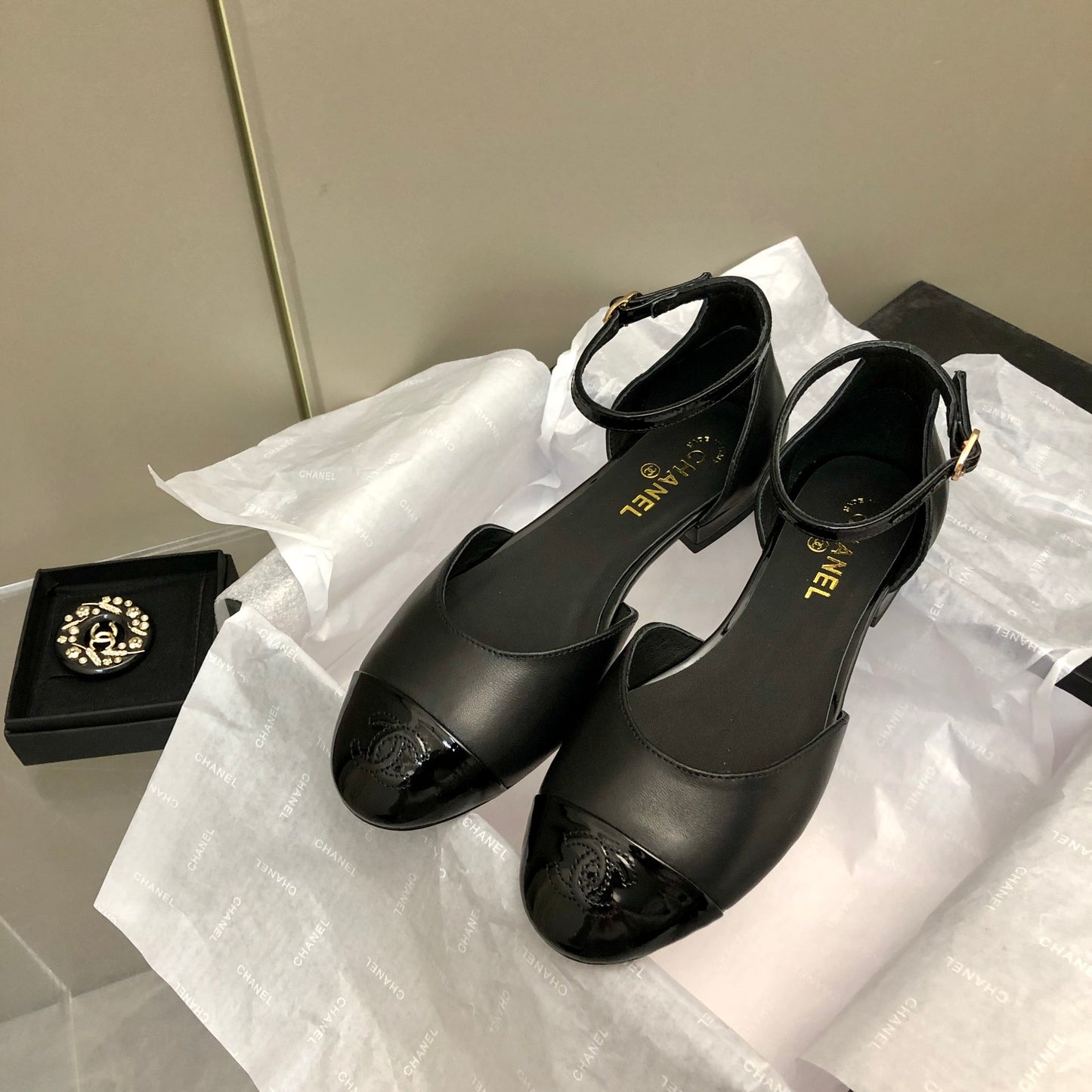 小香家-2022走秀款 平底涼鞋 黑色