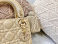 Dior-Mini Lady Dior手袋-三格黛妃-17cm-熔岩棕珐瑯扣