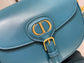 Dior Bobby-中號22cm-深海藍牛皮