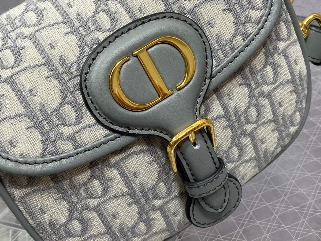 Dior Bobby-小號18cm-灰色老花
