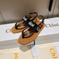 Chloe鞋-Chloe Woody Logo 涼鞋（黑）