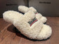 巴黎世-春夏新品泰迪毛高跟拖（尺碼35-39） 跟高6cm