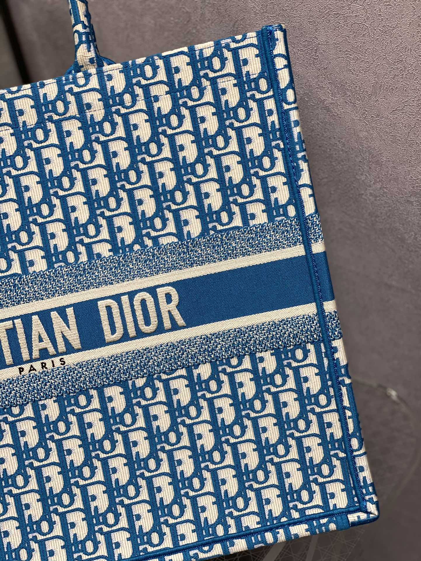 Dior Book Tote-大號41.5cm-淺藍老花