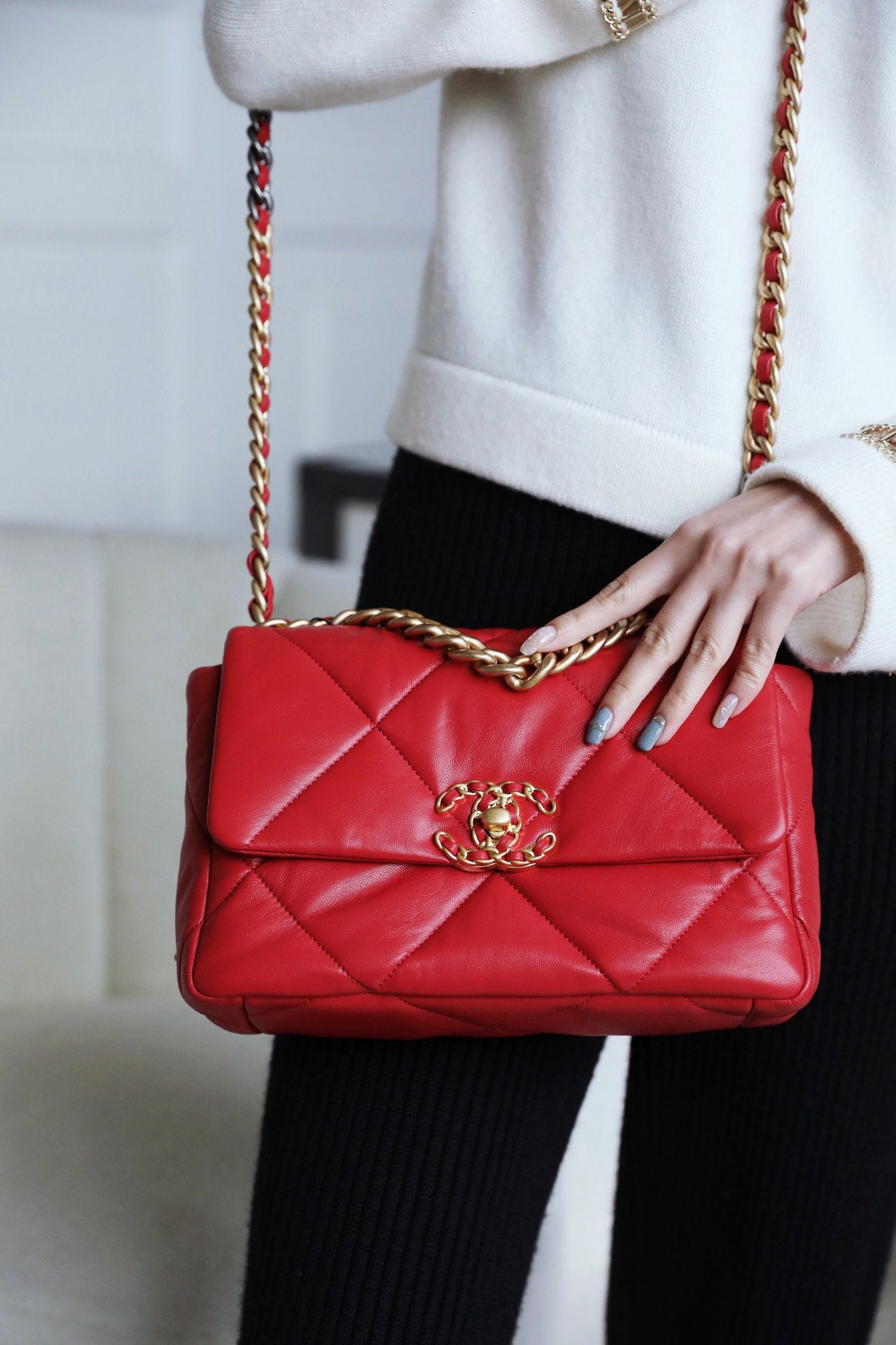 Chanel 19Bag-小號紅色