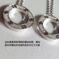 Cartier Love大圓餅滿天星項鍊