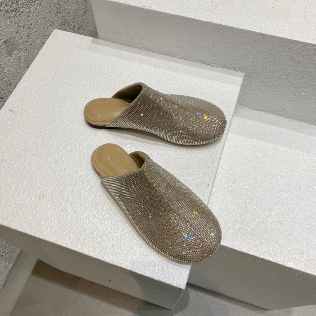 B編織-22S官網秋冬新品 豆豆鞋底鑽拖（35-39，40-42可訂製）