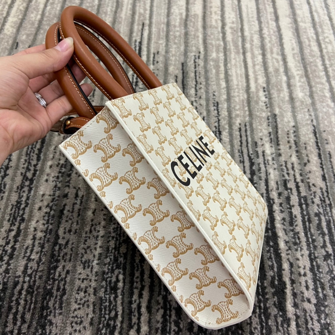 熱銷款 賽C家-Celine Mini Cabas 棕色老花