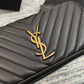 YSL  Kate 99絎縫小羊皮手袋-黑色金扣