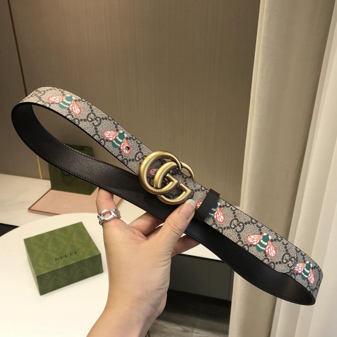 古G家-老花印花皮帶-3.0cm