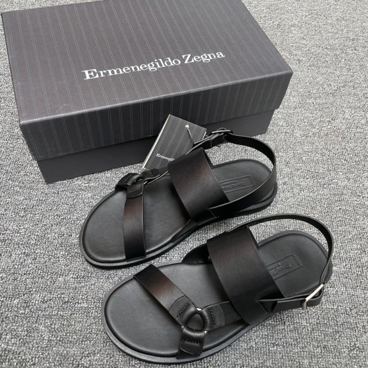 Erme-全真皮涼鞋 黑色