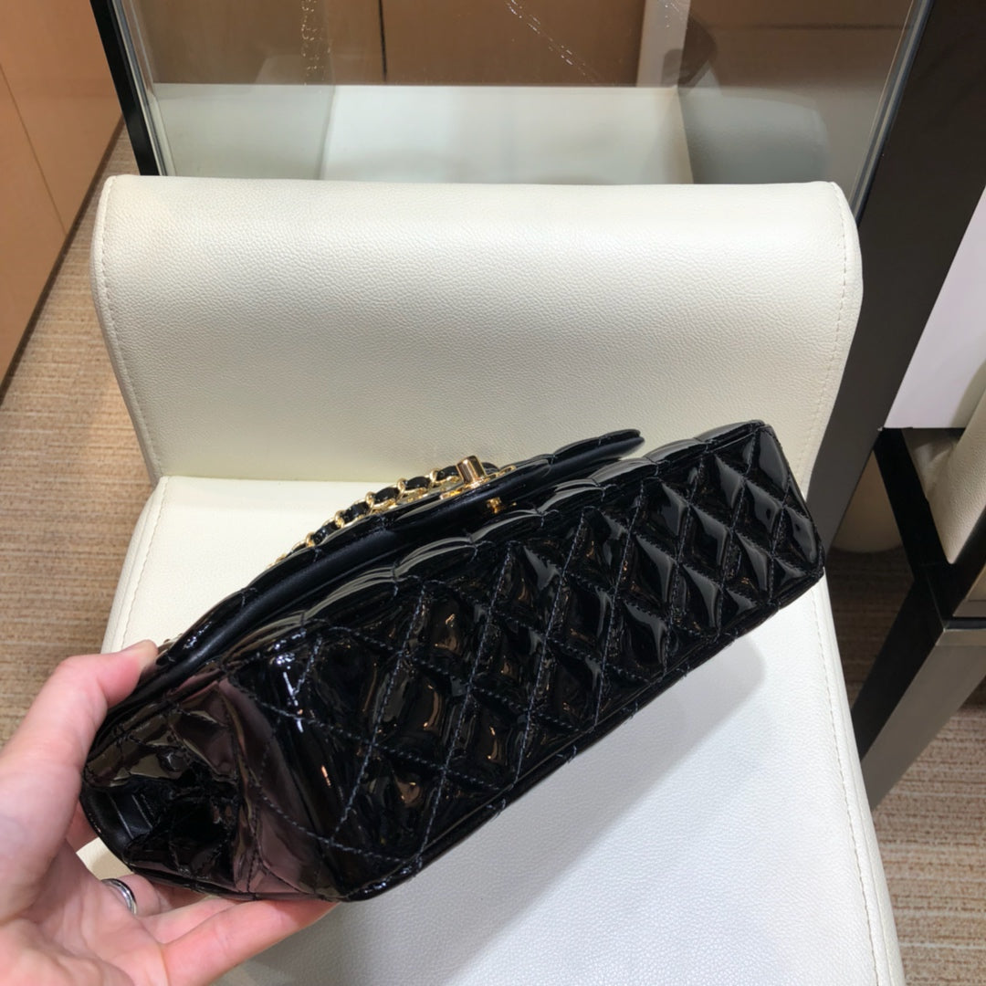 小香家-CF包 漆皮 金鍊 25cm