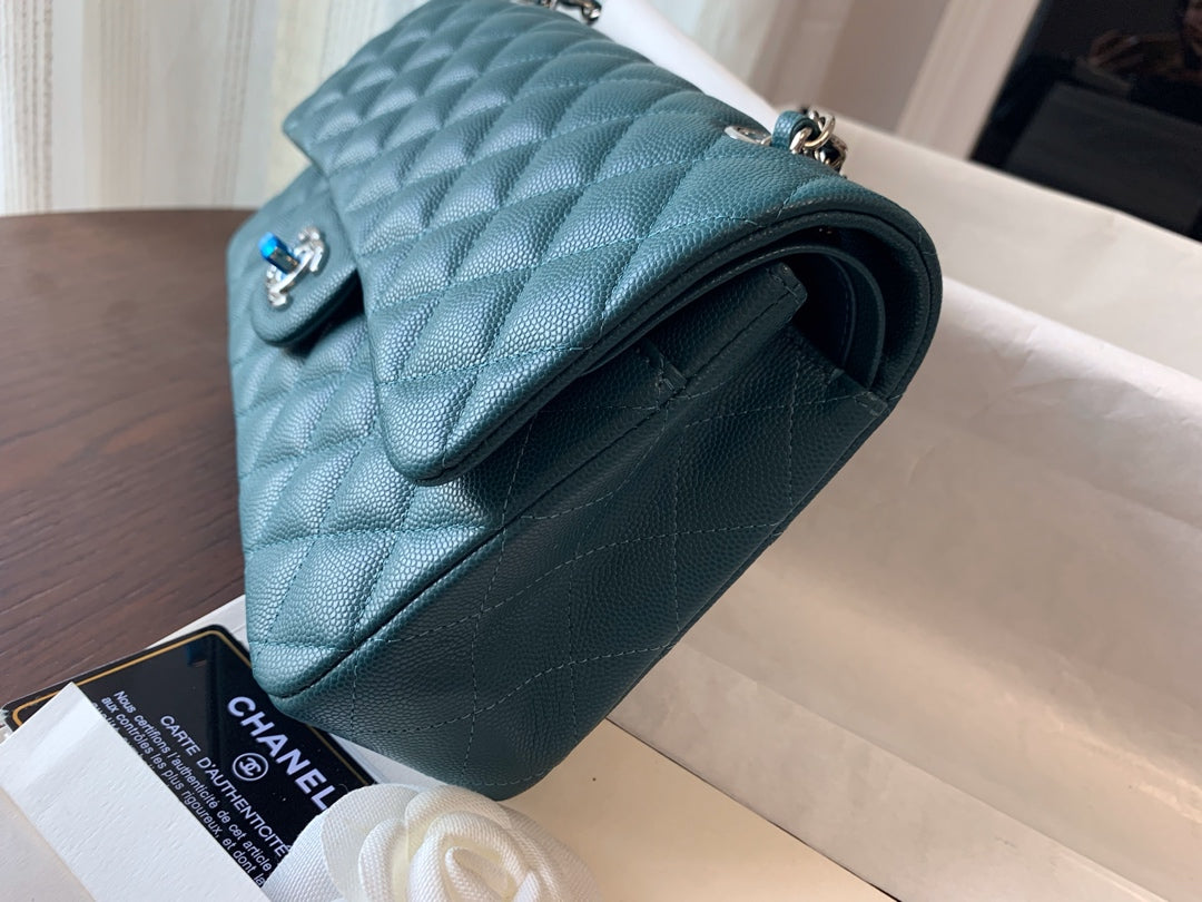 小香家-魚子醬球紋牛皮 CF包 湖水綠 25cm