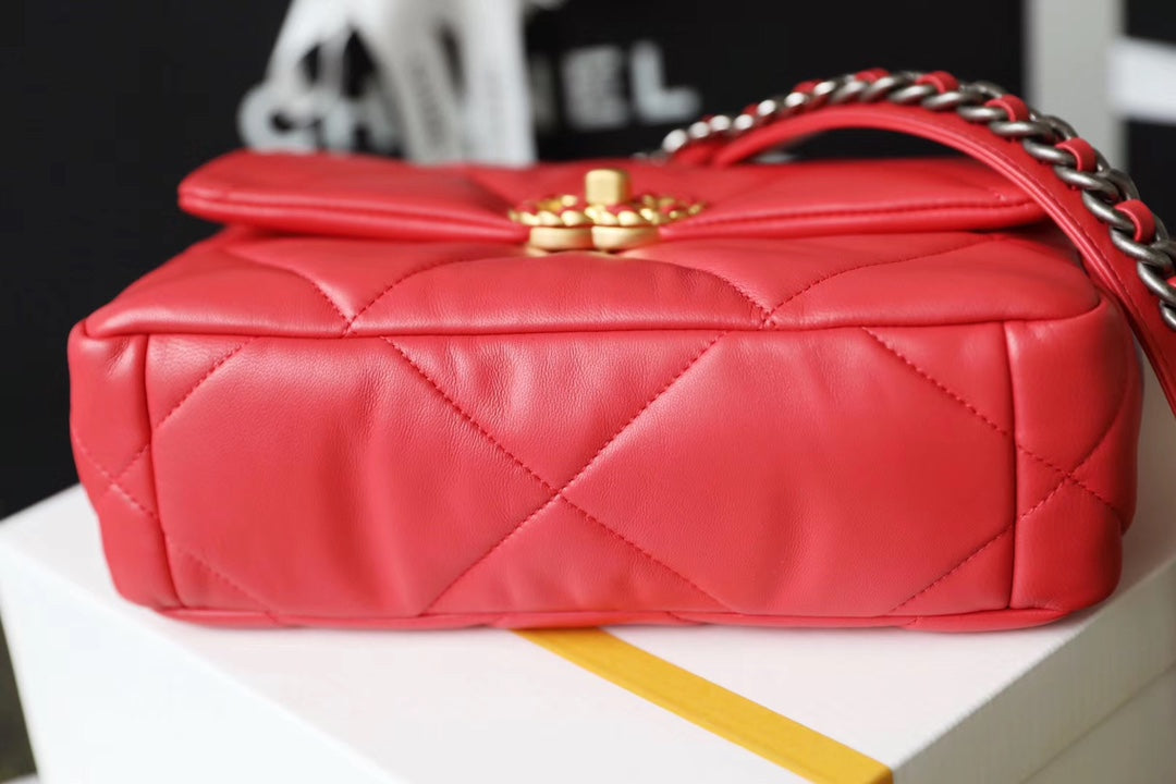 Chanel 19Bag-小號珊瑚紅