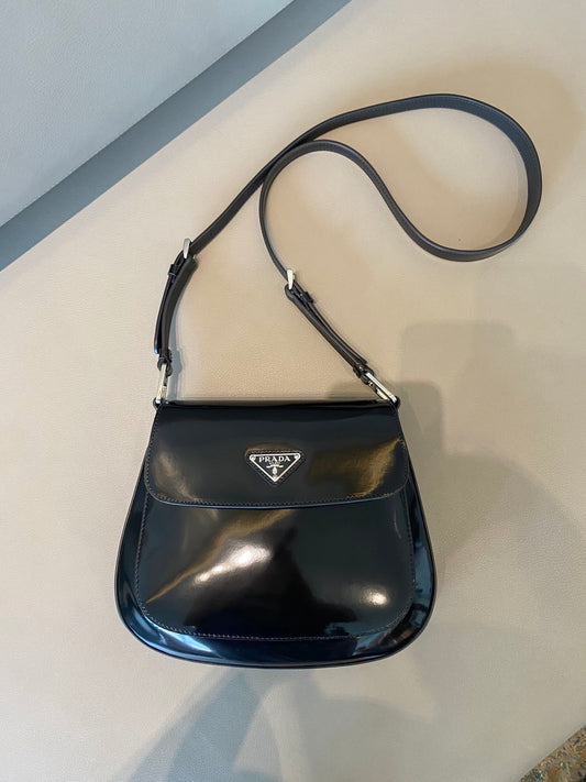普P家-新款中古 Cleo腋下包 大號 黑色