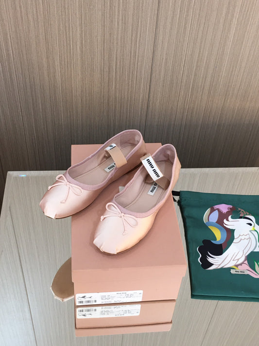 穆M家-2023春夏新款 法式仙女芭蕾舞單鞋 粉色