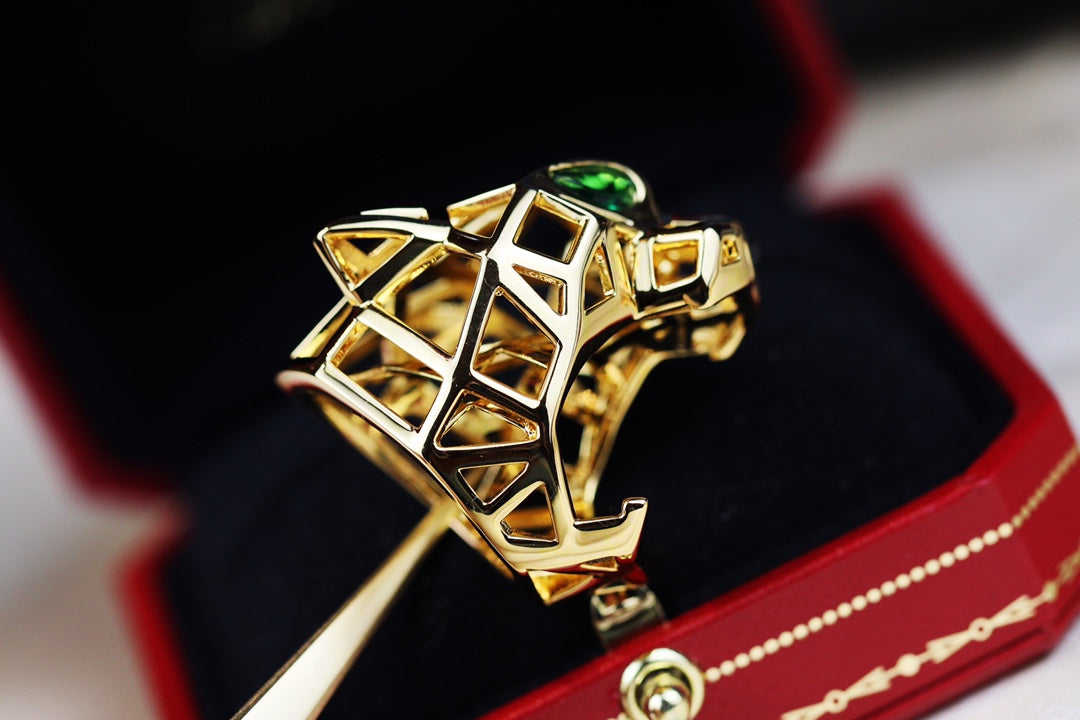 Cartier 美洲豹戒指-男女同款-金