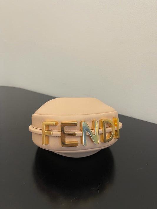 芬F家-Fendigraphy-迷你粉色皮革腋下包