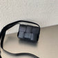 B編織-羊皮方格Mini cassette Bag 迷你編織包 12x8x4cm