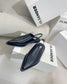 Jil sander-2022春夏 走秀新款 牛皮尖頭平底拖鞋