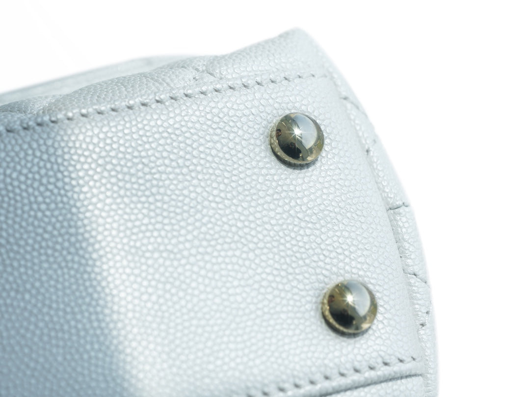 小香家-2021 cocohandle小顆粒球紋牛皮 珠光白 mini
