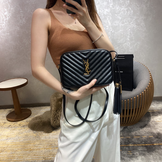 聖Y羅-Lou Bag 相機包-黑色金扣