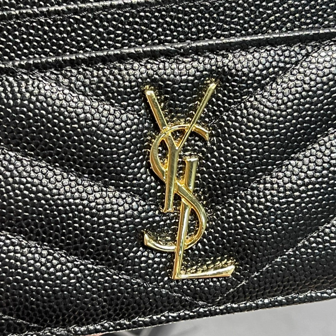 YSL卡包_黑色金扣