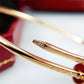 Cartier 細版釘子手鐲 玫瑰金半鑽