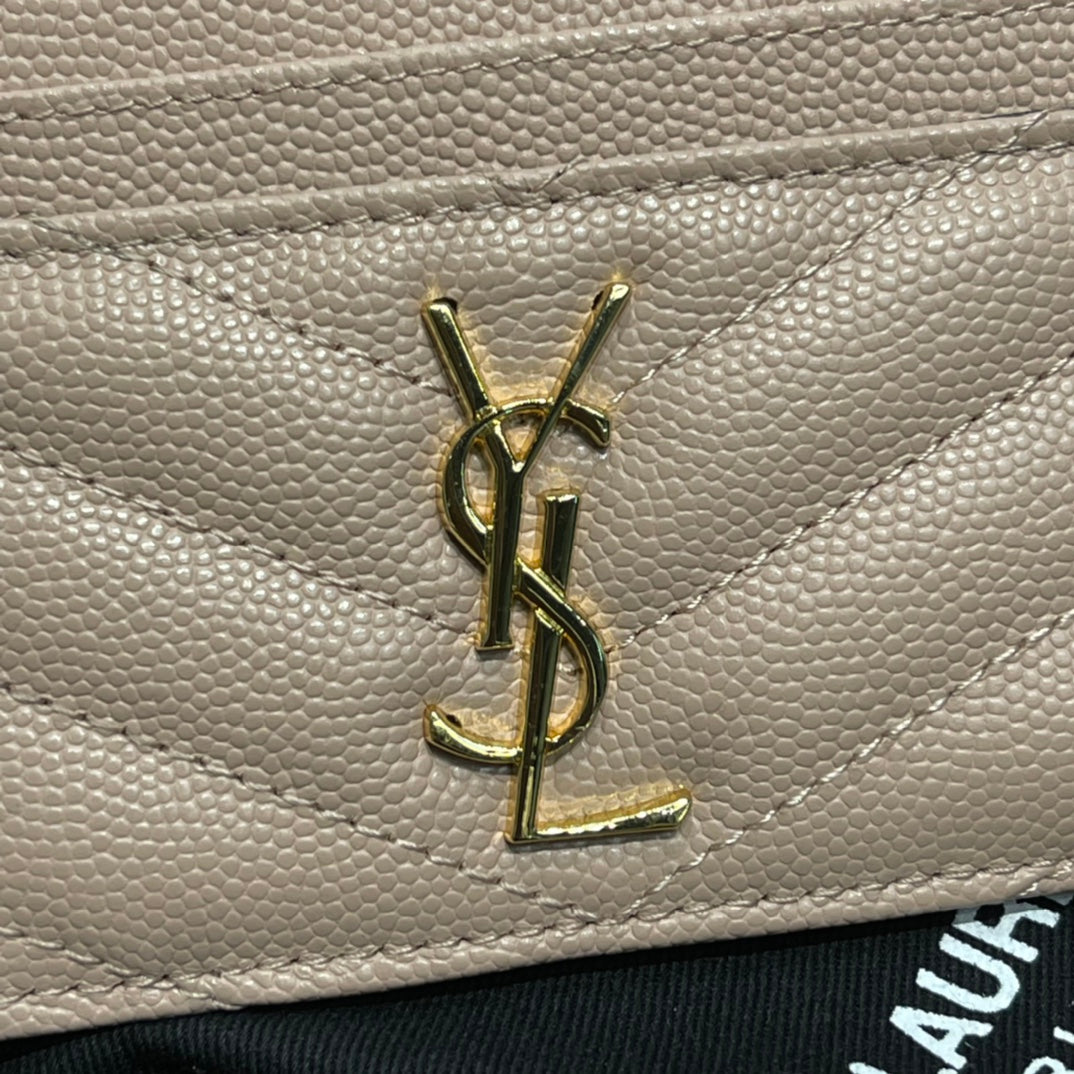 YSL卡包_粉色金扣