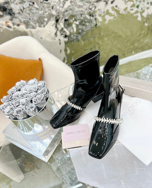 JC傑米-2022春夏新款 水鑽彈力裸靴