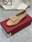 Salvatore Ferragamo鞋-菲拉格慕 圓頭大蝴蝶結 梅花跟 樂福鞋