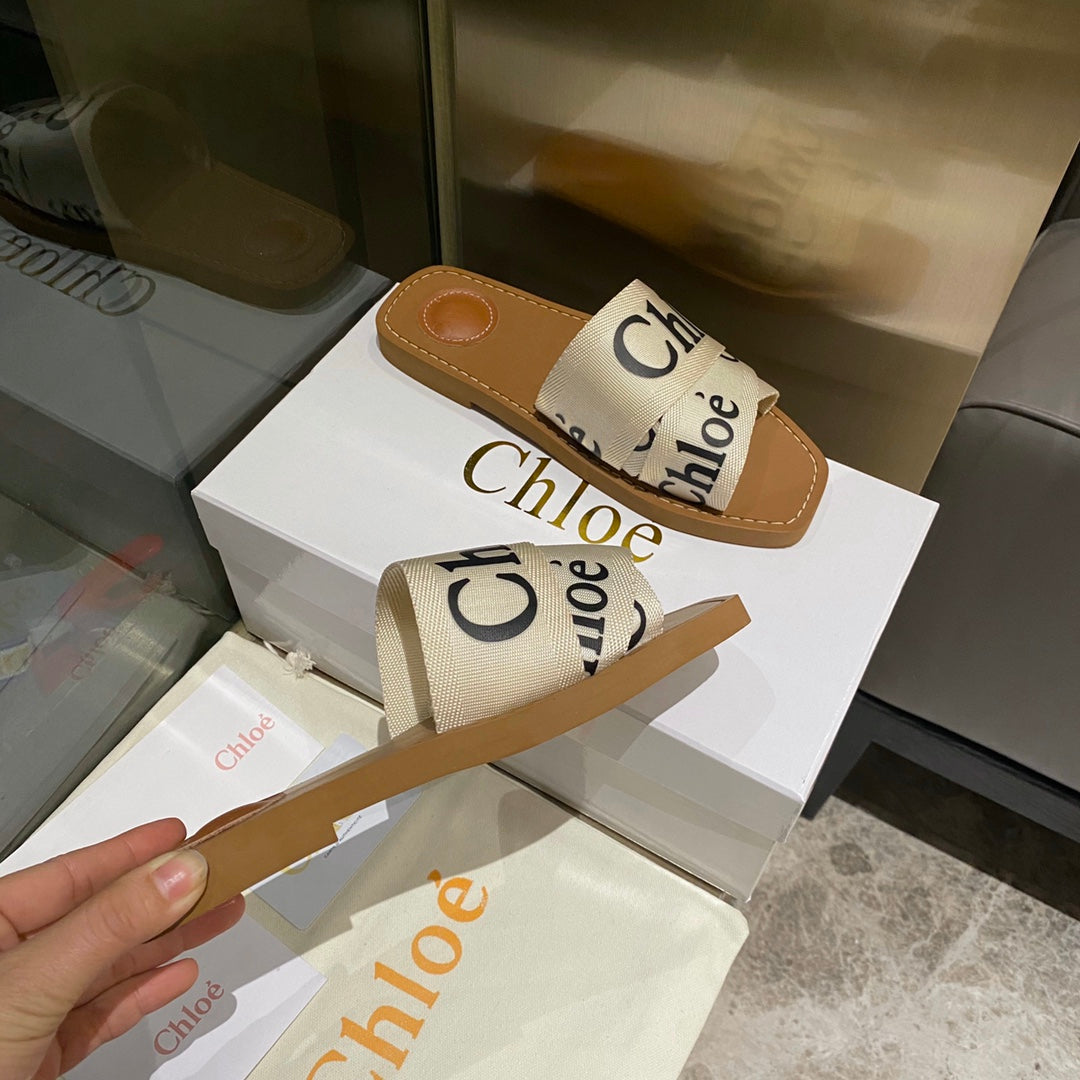 Chloe鞋-Chloe Woody Logo 拖鞋