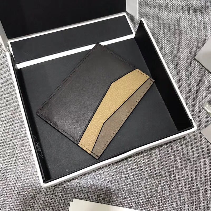 Loewe Plain Card Holder 多色拼接皮革卡包