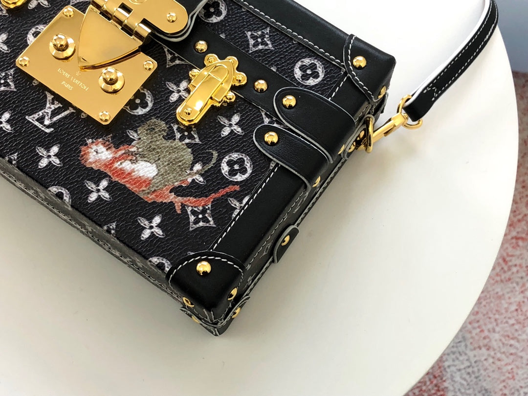 M44437 路L家-2019早春系列 Petite Malle手袋 黑色